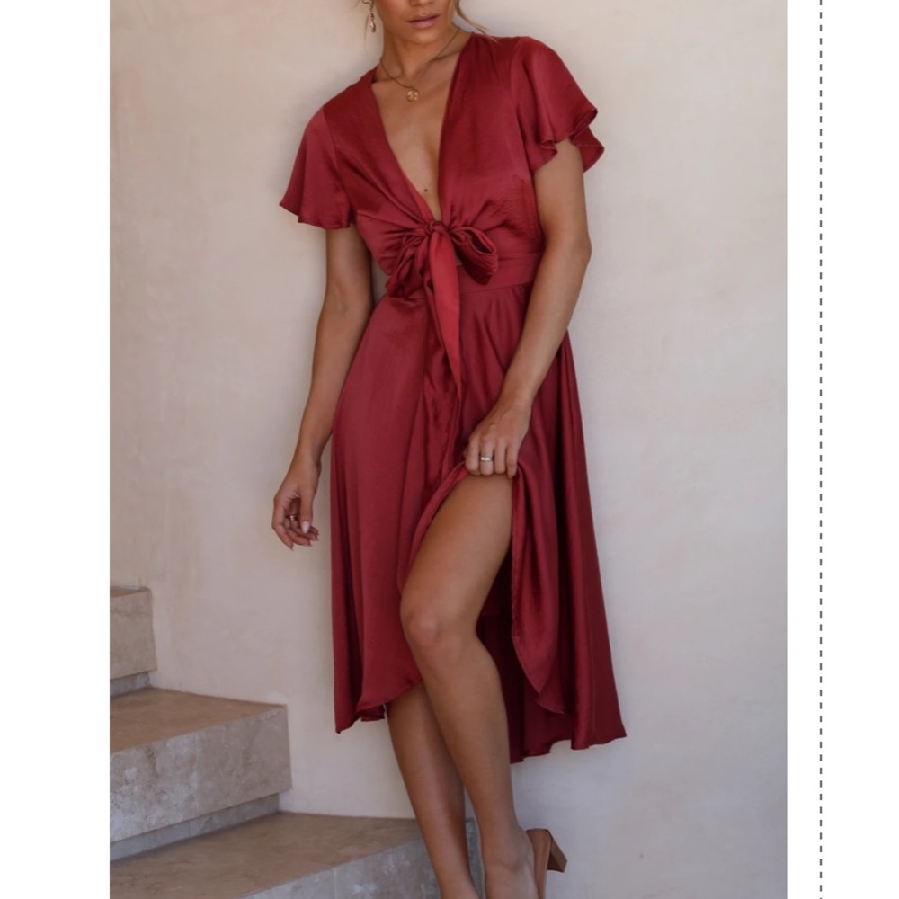 Brand new silk dress.